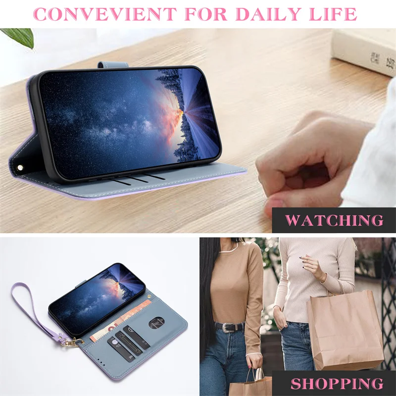 Flip Leather Phone Case For Re - огляд і ціна Leather Wallet Card Holder Phone Cover