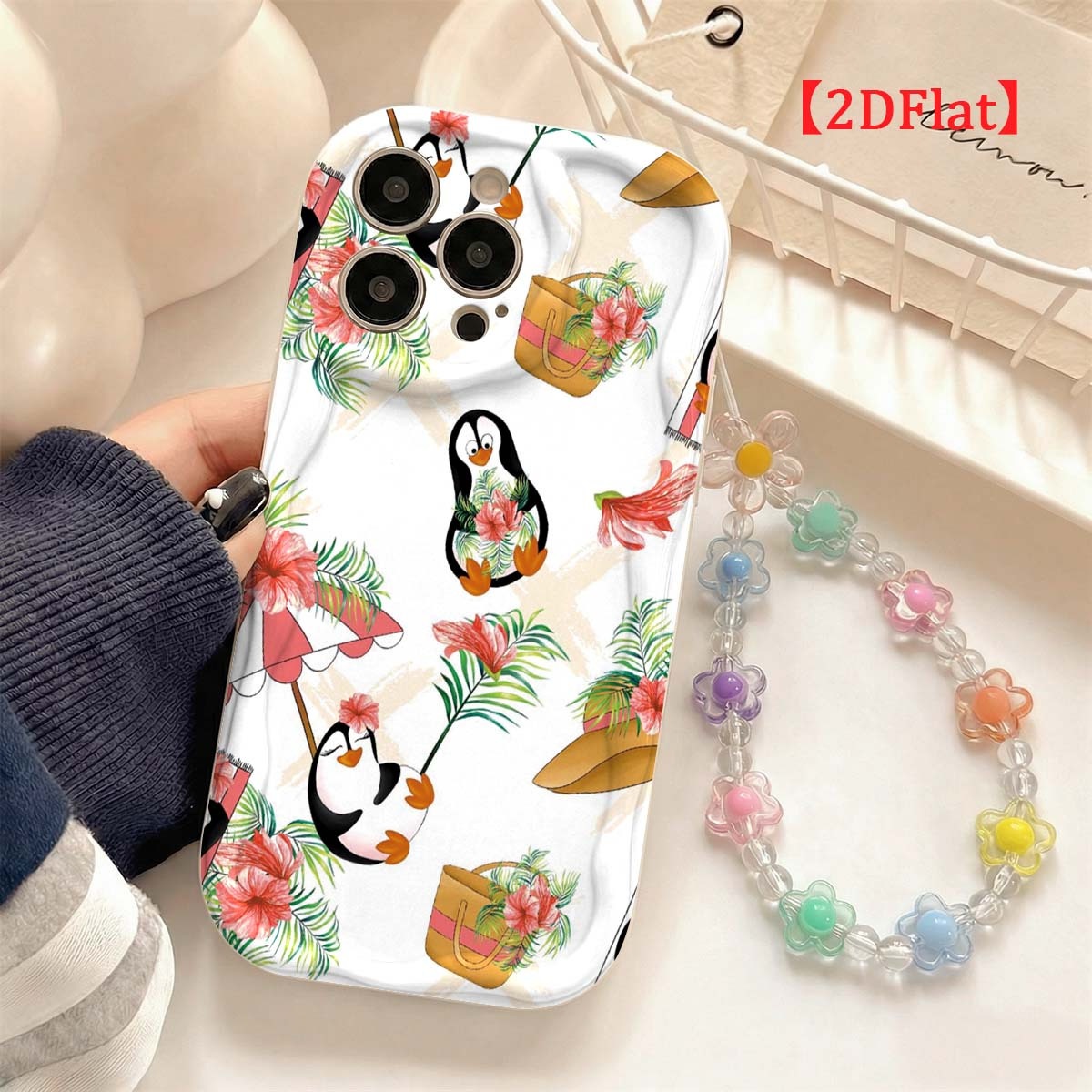 Cute Penguin Phone Case For iP - огляд і ціна Cute Cartoon Wrist Strap Silicone Case